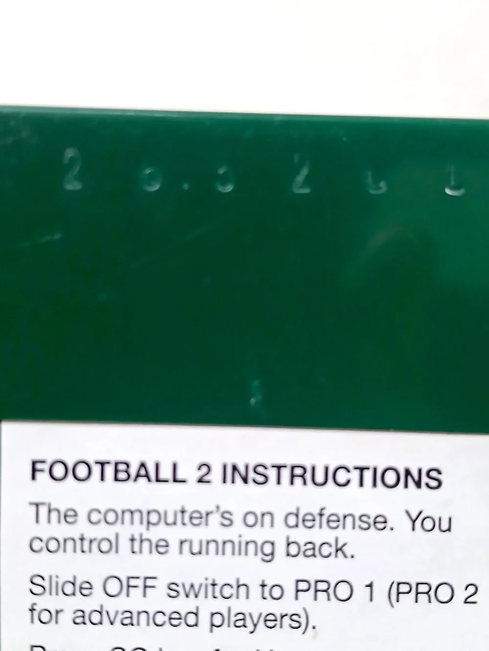 Mattel Classic Football 2 Electronic Handheld Game Working Tested Green LCD LED